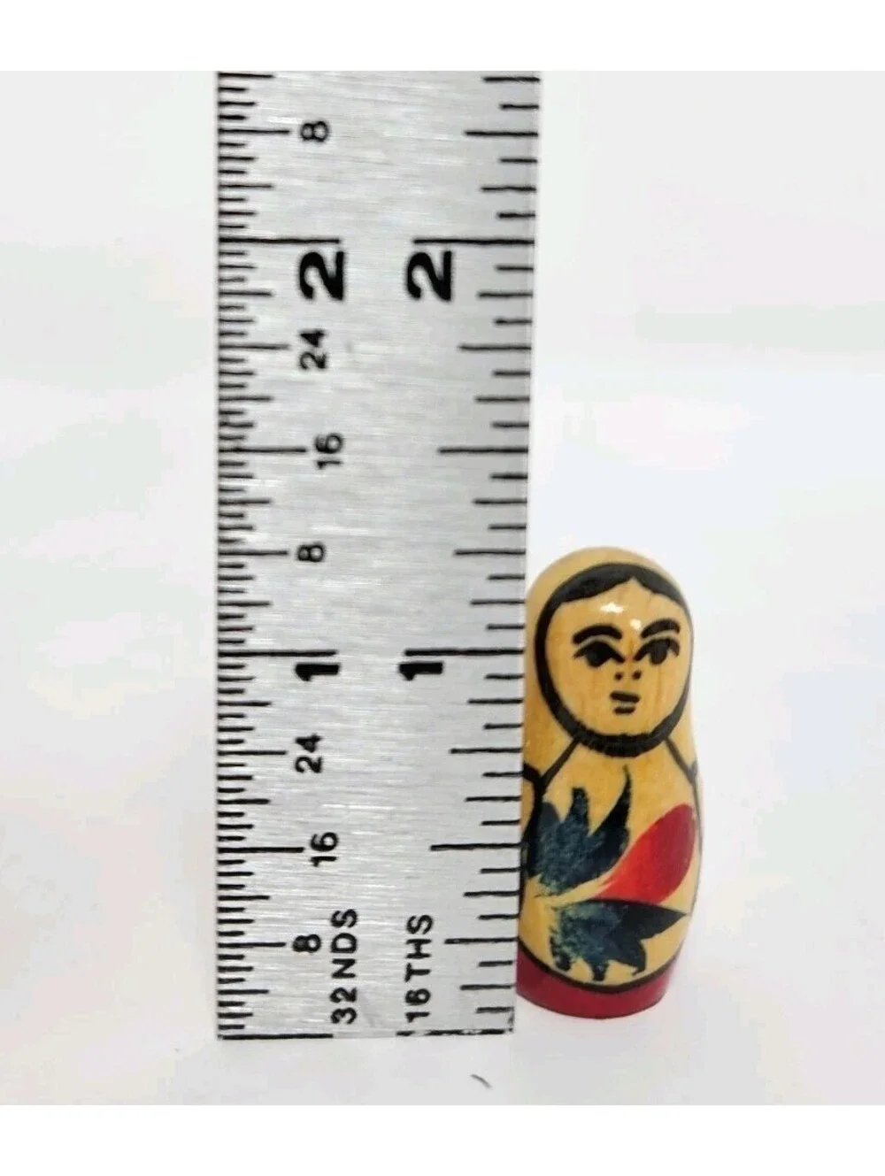 Vintage USSR Wooden Nesting Dolls Set Of 4 Matryoshka Babushka Hand Painted